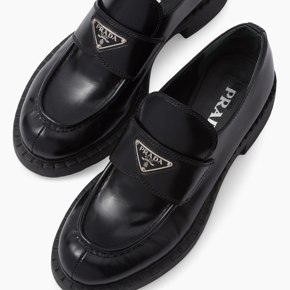 Prada Women’s Elegant Black Slip-On Loafers - Picture 3 of 3